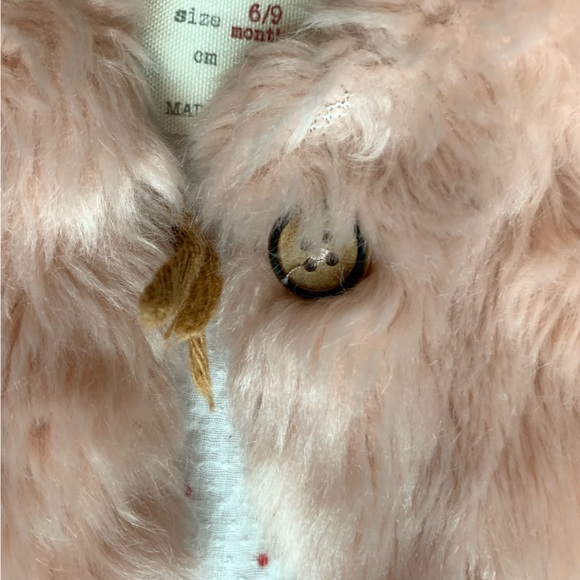 👚2/$10👗3/$12 Zara Pink Faux Fur Vest Baby Girls Size 6-9 Months - Picture 8 of 8